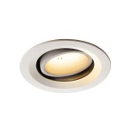 SLV 1003572 NUMINOS® MOVE M DL, Indoor LED Deckeneinbauleuchte weiß/weiß 2700 K 55° dreh- und schwenkbar 