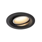 SLV 1003581 NUMINOS® MOVE M DL, Indoor LED Deckeneinbauleuchte schwarz/weiß 3000 K 40° dreh- und schwenkbar 