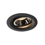 SLV 1003582 NUMINOS® MOVE M DL, Indoor LED Deckeneinbauleuchte schwarz/chrom 3000 K 40° dreh- und schwenkbar 