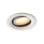 SLV 1003590 NUMINOS® MOVE M DL, Indoor LED Deckeneinbauleuchte weiß/weiß 3000 K 20° dreh- und schwenkbar 