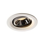 SLV 1003591 NUMINOS® MOVE M DL, Indoor LED Deckeneinbauleuchte weiß/chrom 3000 K 20° dreh- und schwenkbar 