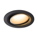 SLV 1003626 NUMINOS® MOVE L DL, Indoor LED Deckeneinbauleuchte schwarz/weiß 2700 K 20° dreh- und schwenkbar 