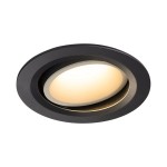 SLV 1003653 NUMINOS® MOVE L DL, Indoor LED Deckeneinbauleuchte schwarz/weiß 3000 K 40° dreh- und schwenkbar 