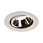 SLV 1003666 NUMINOS® MOVE L DL, Indoor LED Deckeneinbauleuchte weiß/chrom 3000 K 40° dreh- und schwenkbar 
