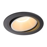 SLV 1003698 NUMINOS® MOVE XL DL, Indoor LED Deckeneinbauleuchte schwarz/weiß 2700 K 20° dreh- und schwenkbar 