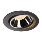 SLV 1003699 NUMINOS® MOVE XL DL, Indoor LED Deckeneinbauleuchte schwarz/chrom 2700 K 20° dreh- und schwenkbar 