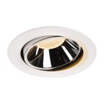 SLV 1003714 NUMINOS® MOVE XL DL, Indoor LED Deckeneinbauleuchte weiß/chrom 2700 K 40° dreh- und schwenkbar 