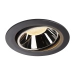 SLV 1003723 NUMINOS® MOVE XL DL, Indoor LED Deckeneinbauleuchte schwarz/chrom 3000 K 20° dreh- und schwenkbar 