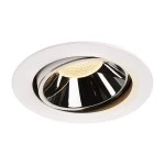 SLV 1003735 NUMINOS® MOVE XL DL, Indoor LED Deckeneinbauleuchte weiß/chrom 3000 K 20° dreh- und schwenkbar 
