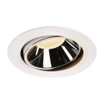SLV 1003738 NUMINOS® MOVE XL DL, Indoor LED Deckeneinbauleuchte weiß/chrom 3000 K 40° dreh- und schwenkbar 