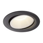 SLV 1003749 NUMINOS® MOVE XL DL, Indoor LED Deckeneinbauleuchte schwarz/weiß 4000 K 40° dreh- und schwenkbar 