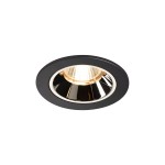 SLV 1003777 NUMINOS® S DL, Indoor LED Deckeneinbauleuchte schwarz/chrom 2700 K 55° inkl. Blattfedern 