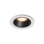 SLV 1003787 NUMINOS® S DL, Indoor LED Deckeneinbauleuchte weiß/schwarz 2700 K 55° inkl. Blattfedern 