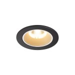 SLV 1003794 NUMINOS® S DL, Indoor LED Deckeneinbauleuchte schwarz/weiß 3000 K 20° inkl. Blattfedern 