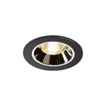 SLV 1003798 NUMINOS® DL S Indoor LED Deckeneinbauleuchte schwarz/chrom 3000K 40° inkl. Blattfedern 