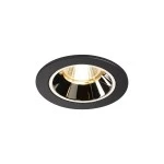 SLV 1003798 NUMINOS® S DL, Indoor LED Deckeneinbauleuchte schwarz/chrom 3000 K 40° inkl. Blattfedern 