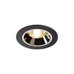 SLV 1003801 NUMINOS® DL S Indoor LED Deckeneinbauleuchte schwarz/chrom 3000K 55° inkl. Blattfedern 