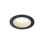 SLV 1003821 NUMINOS® S DL, Indoor LED Deckeneinbauleuchte schwarz/weiß 4000 K 40° inkl. Blattfedern 