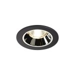 SLV 1003825 NUMINOS® S DL, Indoor LED Deckeneinbauleuchte schwarz/chrom 4000 K 55° inkl. Blattfedern 