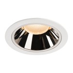 SLV 1004005 NUMINOS® XL DL, Indoor LED Deckeneinbauleuchte weiß/chrom 2700 K 55° 