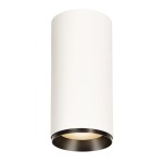 SLV 1005698 NUMINOS® XL CL, PHASE, Deckenaufbauleuchte, 3000 K, 28 W, 60°, matt weiß / matt schwarz 