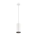 SLV 1005721 NUMINOS® XL PD, PHASE, Pendelleuchte, Pendellänge 250 cm, 4000 K, 28 W, 36°, matt weiß / matt schwarz 