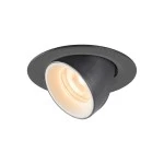 SLV 1005814 NUMINOS® GIMBLE XS, Deckeneinbauleuchte schwarz / weiß 2700 K 20° 