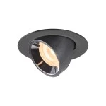 SLV 1005815 NUMINOS® GIMBLE XS, Deckeneinbauleuchte schwarz / chrom 2700 K 20° 