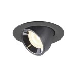 SLV 1005857 NUMINOS® GIMBLE XS, Deckeneinbauleuchte schwarz / chrom 4000 K 55° 