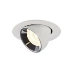 SLV 1005863 NUMINOS® GIMBLE XS, Deckeneinbauleuchte weiß / chrom 4000 K 40° 