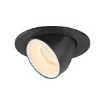 SLV 1005889 NUMINOS® GIMBLE S, Deckeneinbauleuchte schwarz / weiß 3000 K 40° 