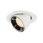 SLV 1005899 NUMINOS® GIMBLE S, Deckeneinbauleuchte weiß / chrom 3000 K 40° 