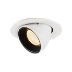 SLV 1005900 NUMINOS® GIMBLE S, Deckeneinbauleuchte weiß / schwarz 3000 K 55° 
