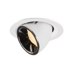SLV 1005935 NUMINOS® GIMBLE M, Deckeneinbauleuchte weiß / chrom 2700 K 40° 