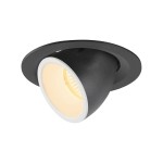 SLV 1005943 NUMINOS® GIMBLE M, Deckeneinbauleuchte schwarz / weiß 3000 K 40° 