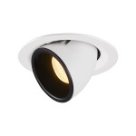 SLV 1005948 NUMINOS® GIMBLE M, Deckeneinbauleuchte weiß / schwarz 3000 K 20° 