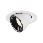 SLV 1005968 NUMINOS® GIMBLE M, Deckeneinbauleuchte weiß / chrom 4000 K 20° 