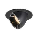 SLV 1005983 NUMINOS® GIMBLE L, Deckeneinbauleuchte schwarz / chrom 2700 K 55° 