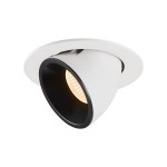 SLV 1005990 NUMINOS® GIMBLE L, Deckeneinbauleuchte weiß / schwarz 2700 K 55° 