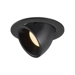 SLV 1005993 NUMINOS® GIMBLE L, Deckeneinbauleuchte schwarz 3000 K 20° 