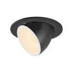 SLV 1005997 NUMINOS® GIMBLE L, Deckeneinbauleuchte schwarz / weiß 3000 K 40° 