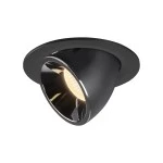 SLV 1006001 NUMINOS® GIMBLE L, Deckeneinbauleuchte schwarz / chrom 3000 K 55° 