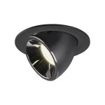 SLV 1006019 NUMINOS® GIMBLE L, Deckeneinbauleuchte schwarz / chrom 4000 K 55° 