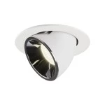 SLV 1006028 NUMINOS® GIMBLE L, Deckeneinbauleuchte weiß / chrom 4000 K 55° 