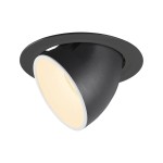 SLV 1006051 NUMINOS® GIMBLE XL, Deckeneinbauleuchte schwarz / weiß 3000 K 40° 