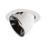 SLV 1006061 NUMINOS® GIMBLE XL, Deckeneinbauleuchte weiß / chrom 3000 K 40° 