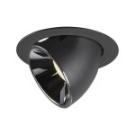 SLV 1006073 NUMINOS® GIMBLE XL, Deckeneinbauleuchte schwarz / chrom 4000 K 55° 