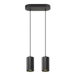 SLV 1006433 ASTO TUBE, Pendelleuchte, GU10, Pendellänge 250 cm, max. 2x10 W, schwarz 