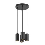 SLV 1006437 ASTO TUBE, Pendelleuchte, GU10, Pendellänge 250 cm, max. 4x10 W, schwarz 