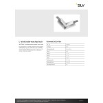 SLV 1006578 L-Verbinder mechanisch, 48V TRACK, für Aufbauschiene standard, rechts, weiß 